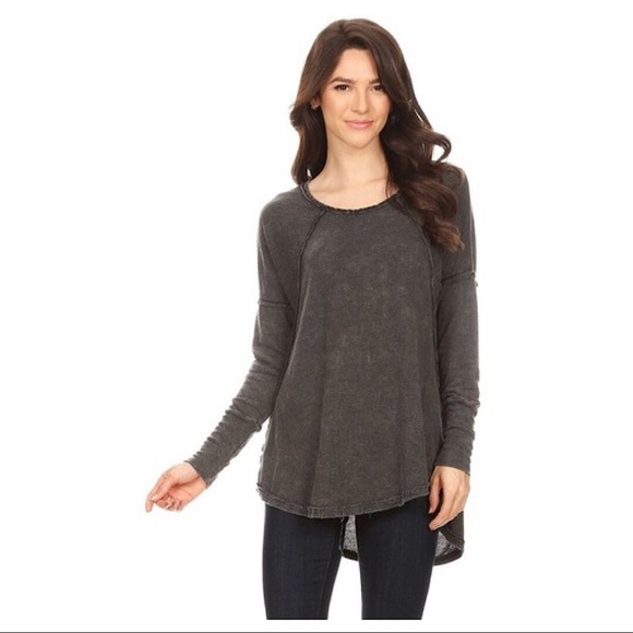 Cherish Tops - Cherish High-Low Hem Long Sleeve Top Cherish Tops - Cherish High-Low Hem Long Sleeve Top